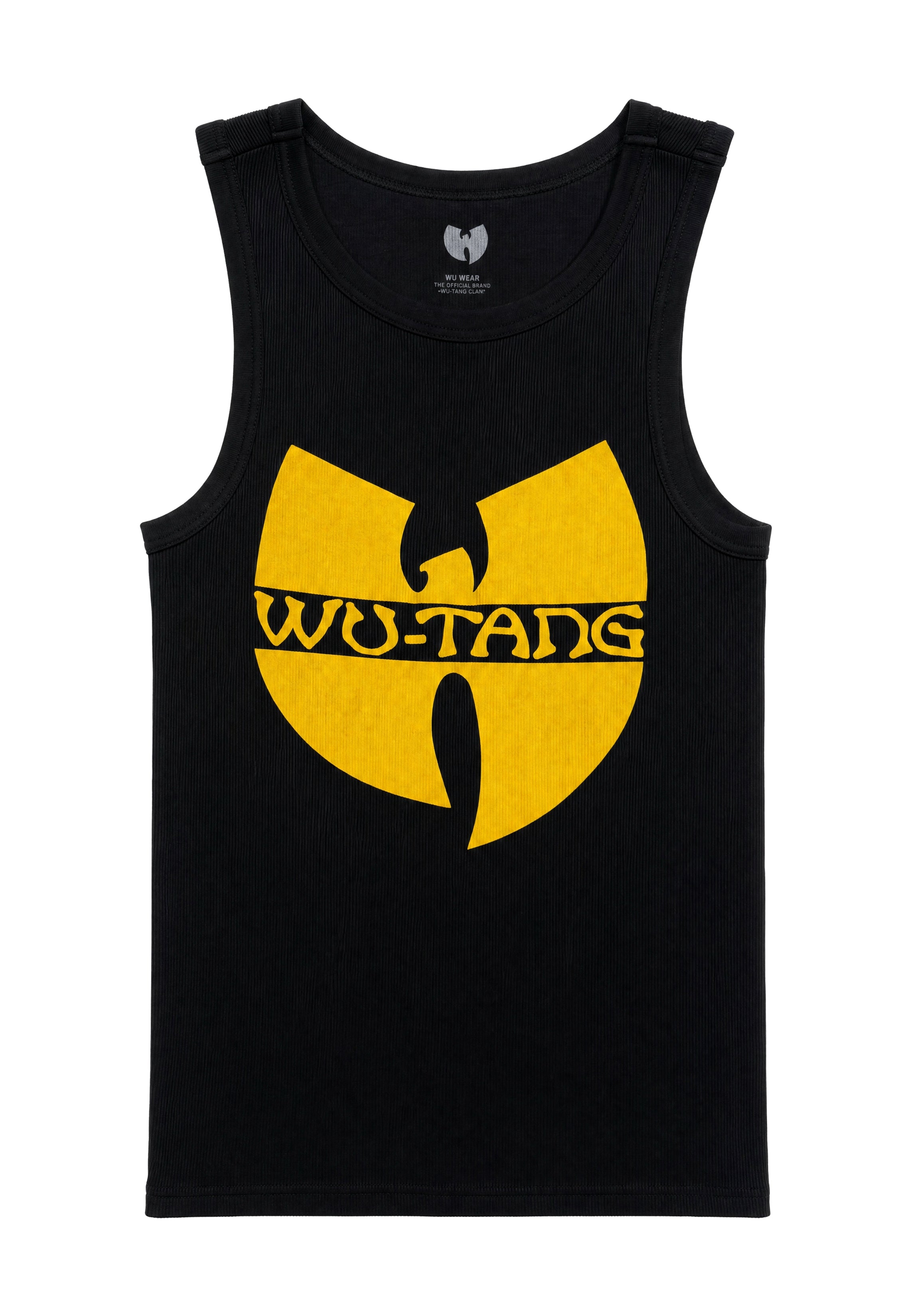 WuWear WuWear Logo Tanktop in Schwarz (Logo gelb)