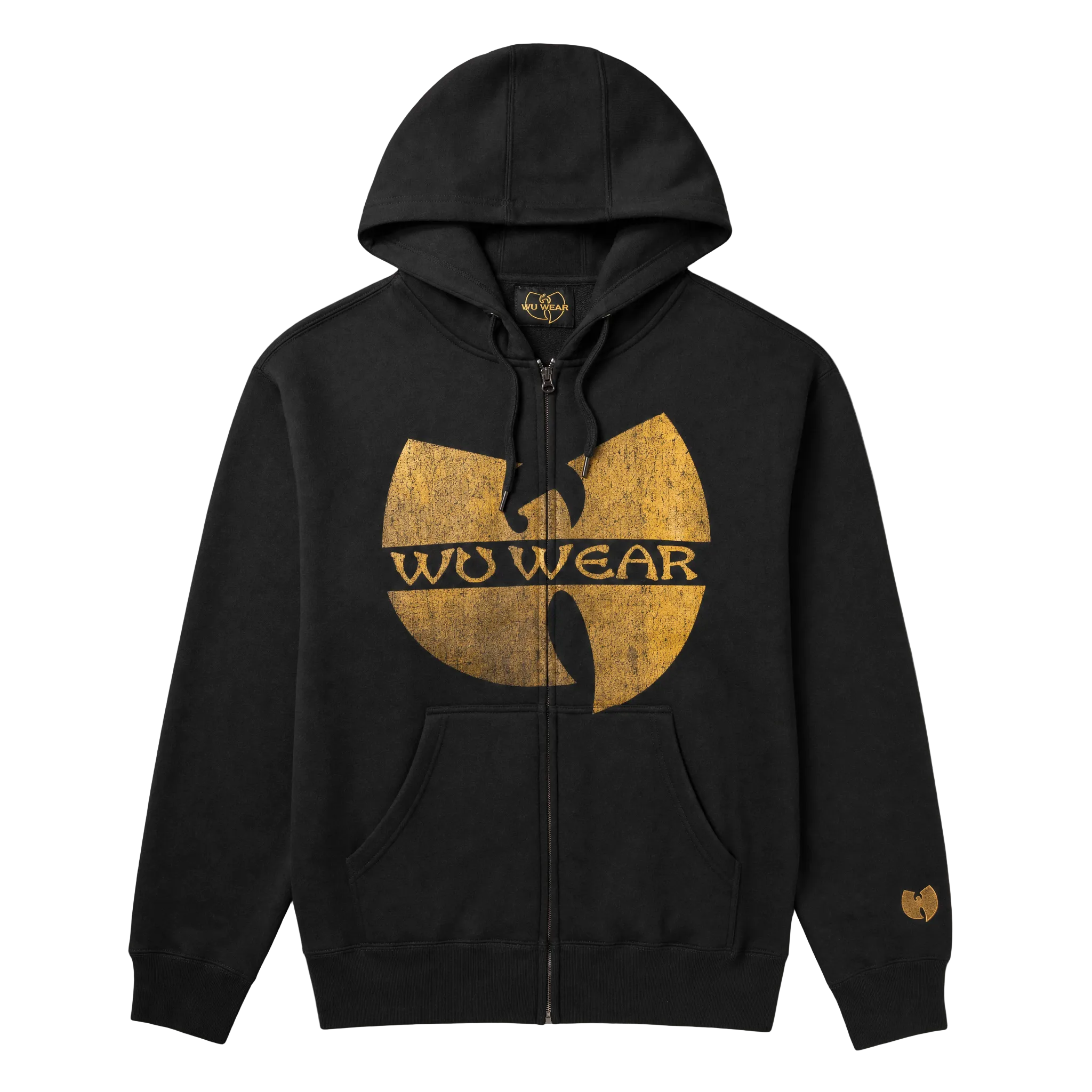 WuWear Vintage Zip-Hoodie in schwarz